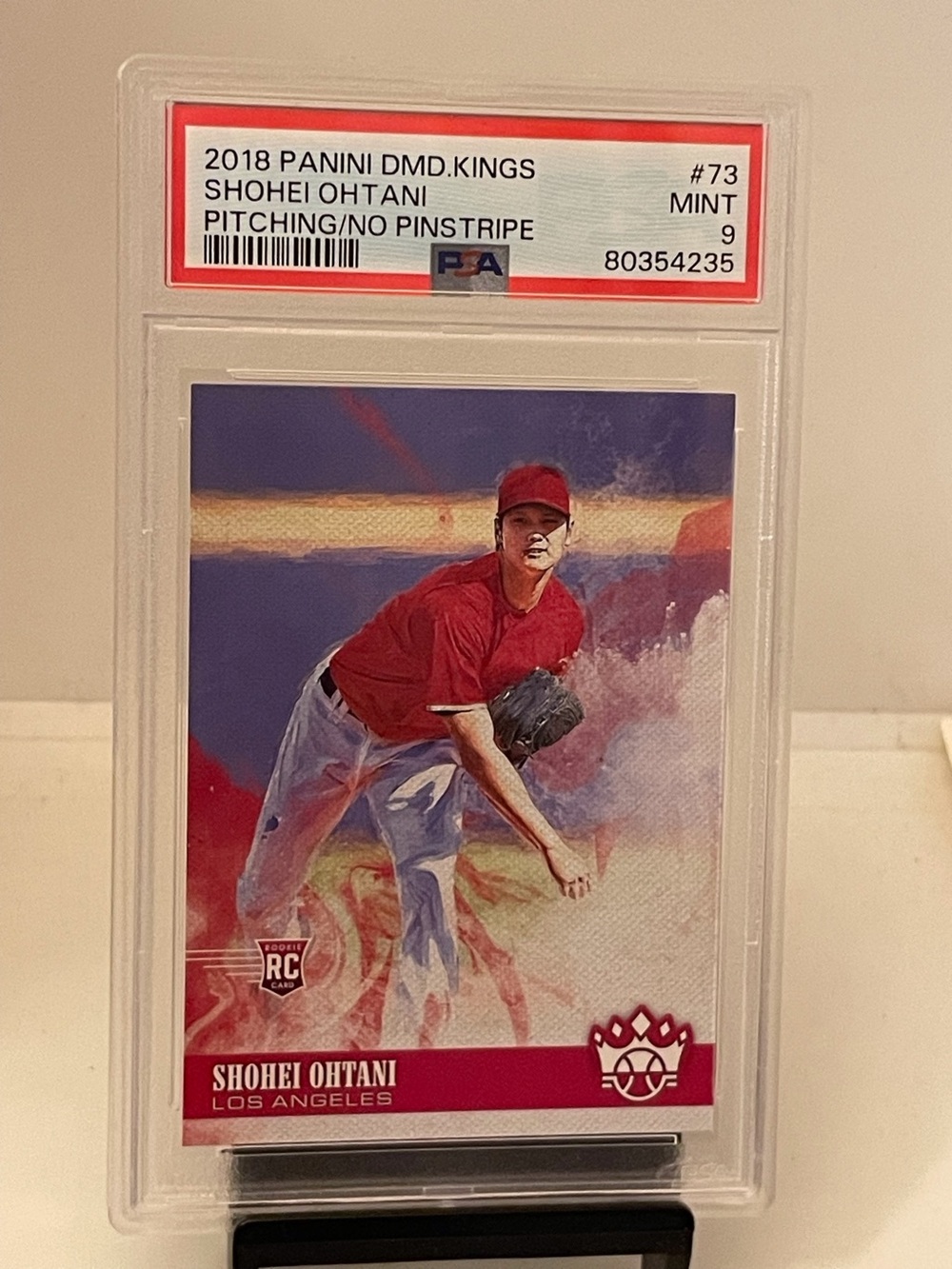 Shohei Ohtani 2018 Diamond Kings Rookie Card-Pitching/ No pinstripe